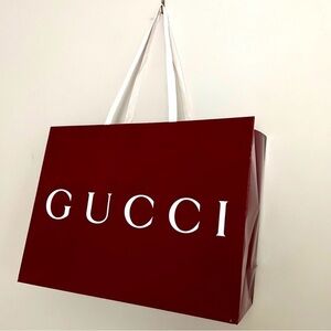Gucci Burgundy Shopping Tote